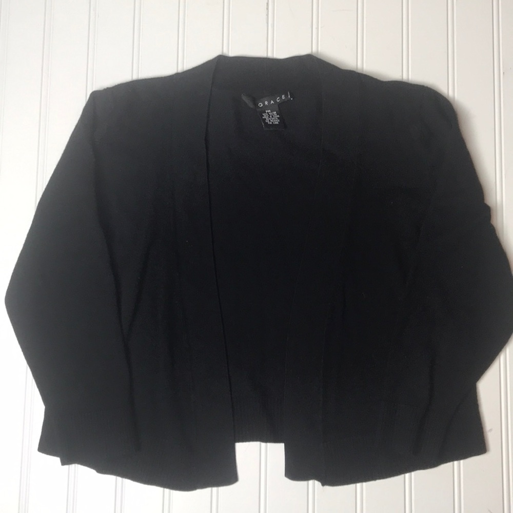 Black Rayon/Nylon blend Bolero Sweater
